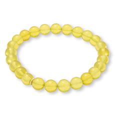 Jay King Green Amber Bead Stretch Bracelet