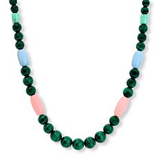 Jay King Malachite and Opal Sterling Silver 18" Necklace