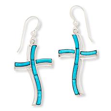 Jay King Peruvian Turquoise Sterling Silver Inlay Earrings