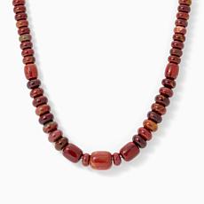 Jay King Red Moss Jasper  Necklace, Sterling