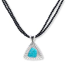 Jay King Royal Blue and Midnight Gem Sterling Silver Pendant Necklace