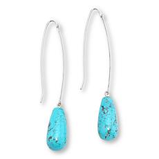 Jay King Sacred Cloud Mountain Turquoise Drop Earrings
