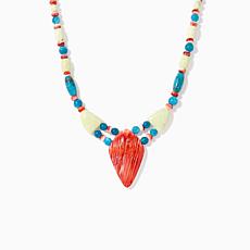 Jay King Spiny Oyster, Apatite & African Meadow Necklace