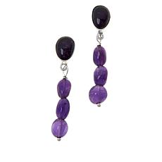 Jay King Sterling Silver Amethyst Dangle Earrings