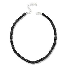 Jay King Sterling Silver Black Obsidian Bead 18" Necklace