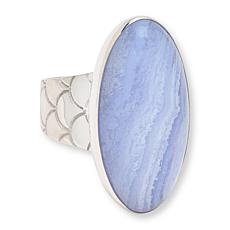 Jay King Sterling Silver Blue Lace Agate Ring