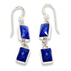 Jay King Sterling Silver Blue Lapis Rectangular Drop Earrings