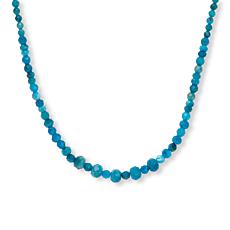 Jay King Sterling Silver Faceted Neon Apatite Bead 18" Necklace
