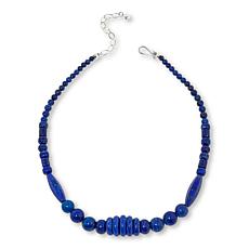 Jay King Sterling Silver Lapis Bead 18-1/4" Necklace