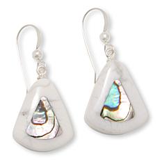 Jay King Sterling Silver Magnesite and Abalone Inlay Drop Earrings