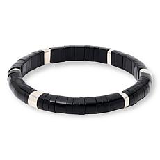 Jay King Sterling Silver Midnight Chalcedony Stretch Bracelet