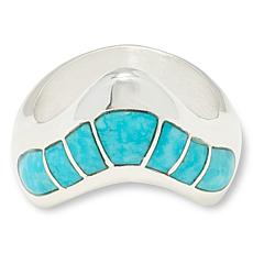 Jay King Sterling Silver Sonoran Blue Turquoise Inlay Ring