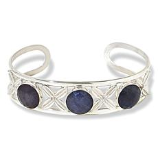 Jay King Sterling Silver Tanzanite 3-Stone Cuff Bracelet