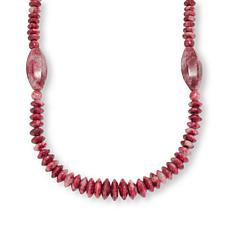 Jay King Sterling Silver Thulite Bead 18" Necklace