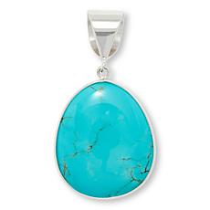 Jay King Tyrone Turquoise Sterling Silver Pear Pendant