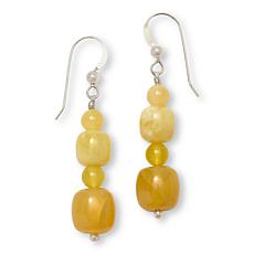 Jay King Yellow Opal Sterling Silver Dangle Earrings