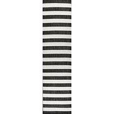JONATHAN Y Negril Two-Tone Wide Stripe Indoor/Outdoor 2' x 8' Runner