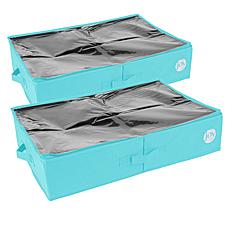 JOY 2-pack Antimicrobial Foldable Under Bed Storage Boxes