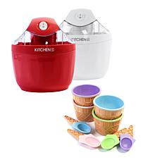 Kitchen HQ 2-pack Ice Cream Makers with Cups and Spoons