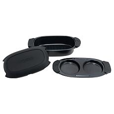 Kitchen HQ 3-Piece Microwave Cook, Grill, and Store Set