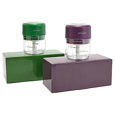 Kitchen HQ Set of 2 Chop & Store Mini Choppers with Gift Boxes