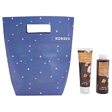 Korres 2-piece Vanilla Caramel Body Cleanser & Body Butter Set w/Bag