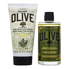 Korres Olive 3-in-1 Nourishing Oil and Olive Blossom Hand Cream Set