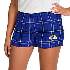 Ladies 100% Cotton Flannel Lounge Shorts with Heat Transfer