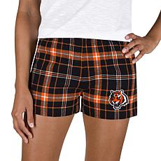Ladies 100% Cotton Flannel Lounge Shorts with Heat Transfer