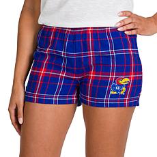 Ladies 100% Cotton Flannel Lounge Shorts with Heat Transfer