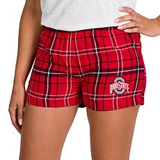 Ladies 100% Cotton Flannel Lounge Shorts with Heat Transfer