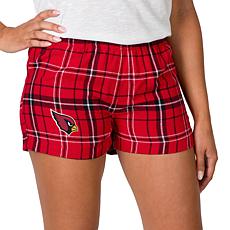 Ladies 100% Cotton Flannel Lounge Shorts with Heat Transfer
