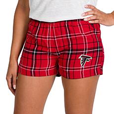 Ladies 100% Cotton Flannel Lounge Shorts with Heat Transfer