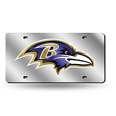 Laser-Engraved Silver License Plate - Baltimore Ravens