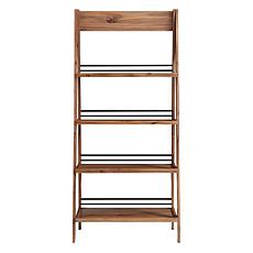 Lavish Home 4-Tier Ladder Freestanding Bookshelf with X-Back Frame