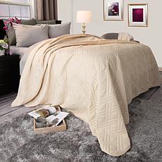 Lavish Home Solid Color Bed Quilt - Twin