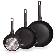 Leo 3pc Nonstick Frying Pan Set 8", 10", 11" with Stay-Cool Handles