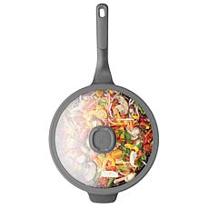Leo Stone+ 11" and 12" Cast Aluminum Wok Pan with CeraGreen Coating