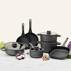 Leo Stone+ 11pc Cookware Set with Nonstick FernoGreen Coating