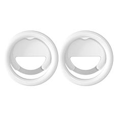 Letscom Portable Rechargeable Ring Light w/Clip 2-pack