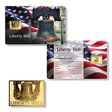 Liberty Bell 1/1000 oz .999 Gold Coin Card