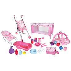 Lissi Doll Nursery Play Set Pink Unicorn 24pc Accessories For Dolls