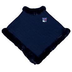 Littlearth NHL New York Rangers Fur Trim Poncho
