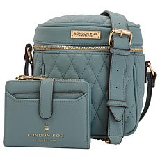 London Fog LF Quilt Crossbody & Wallet Set