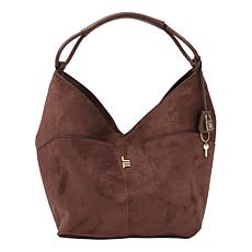 London Fog Loyalty Faux Suede Large Origami Tote