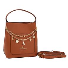 London Fog Lux Bucket Crossbody with Charms
