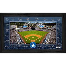 Los Angeles Dodgers Framed 2025 Signature Field Team Roster