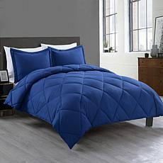 Lotus Home Bacteria Inhibiting Diamond Stitch Comforter Mini Set, King