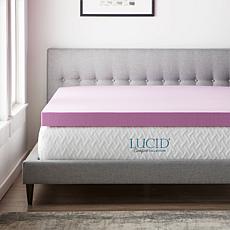 LUCID Comfort Collection 4" Lavender Memory Foam Topper - Twin
