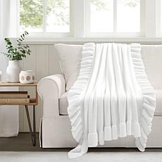 Lush Décor Reyna Soft Knitted Ruffle Throw